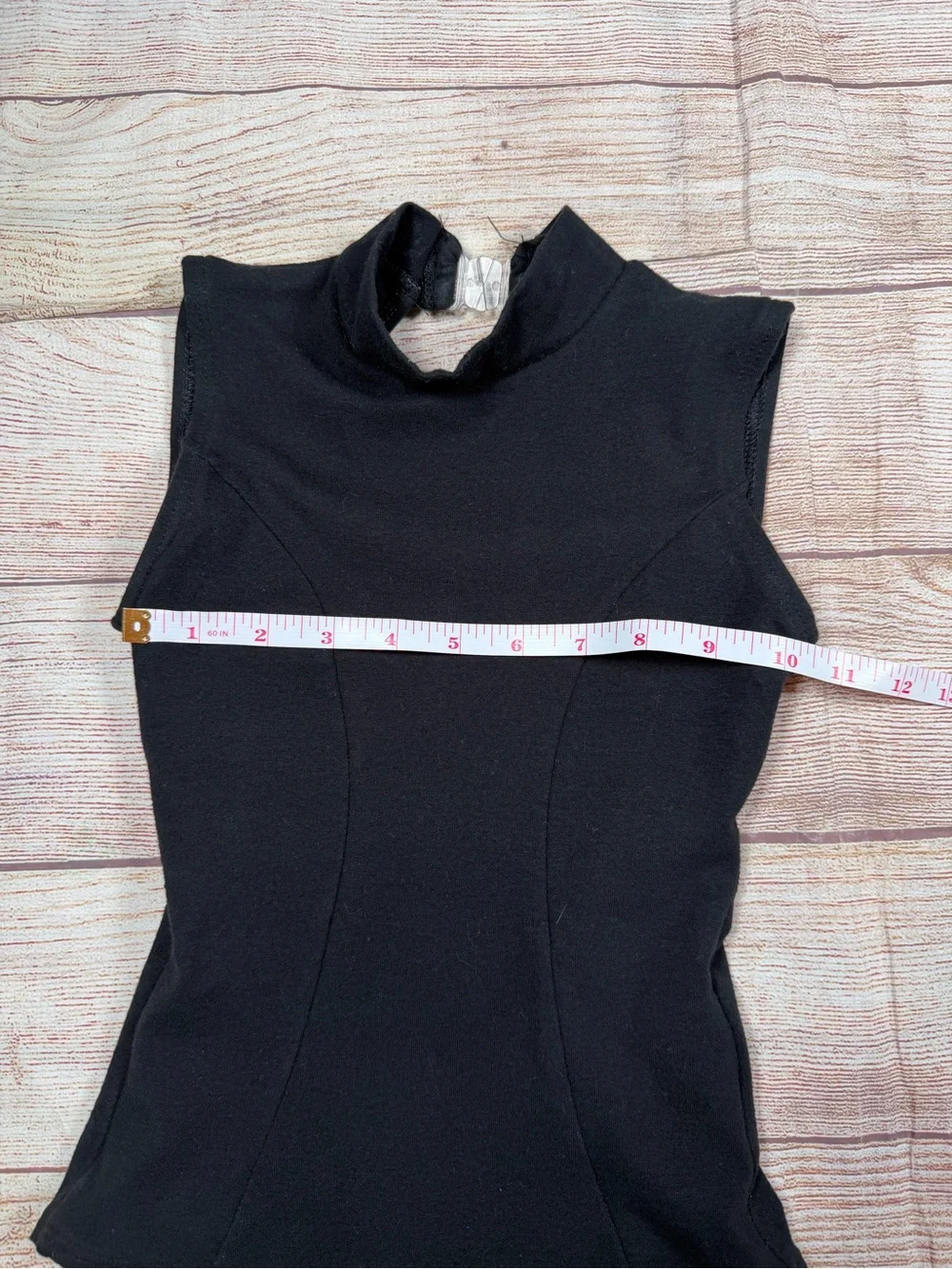 Kids Black Sleeveless Mock-Neck Open Back Leotard